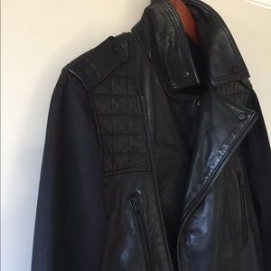 All Saints - men's leather jacket - Large